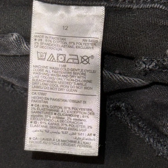 OLD NAVY 360° Stretch Ballerina Jeggings Built in Tough Girls 12 Skinny Jeans - Picture 14 of 16